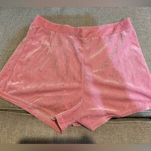 Pink Velvet Shorts